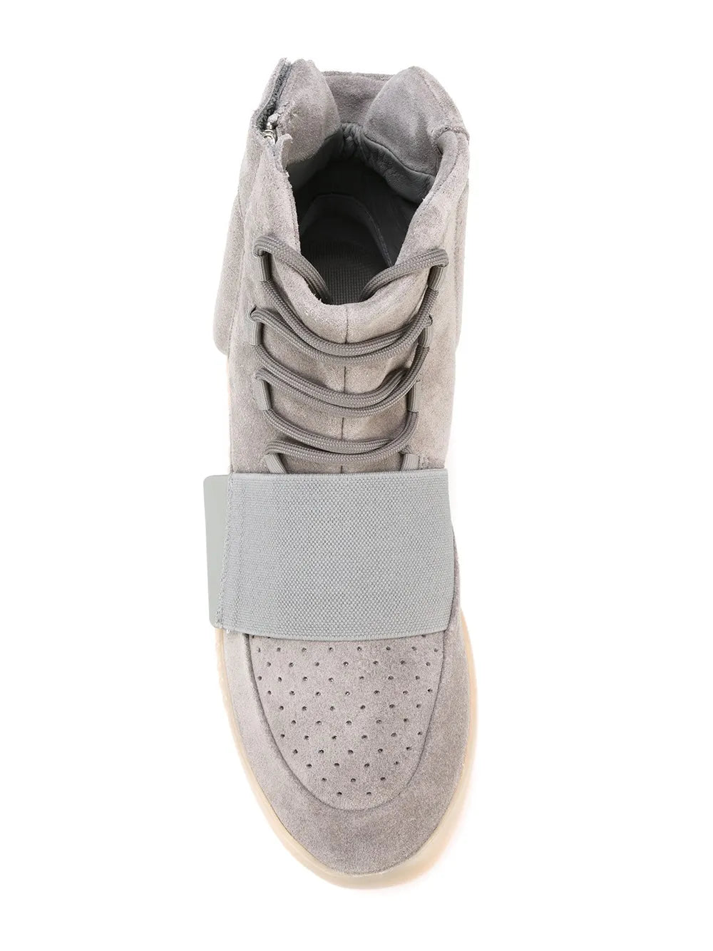 adidas Yeezy Boost 750 Light Grey - Glow In The Dark Sneakers — Light Grey — Size US M 8.5 - US W 10 — Top View