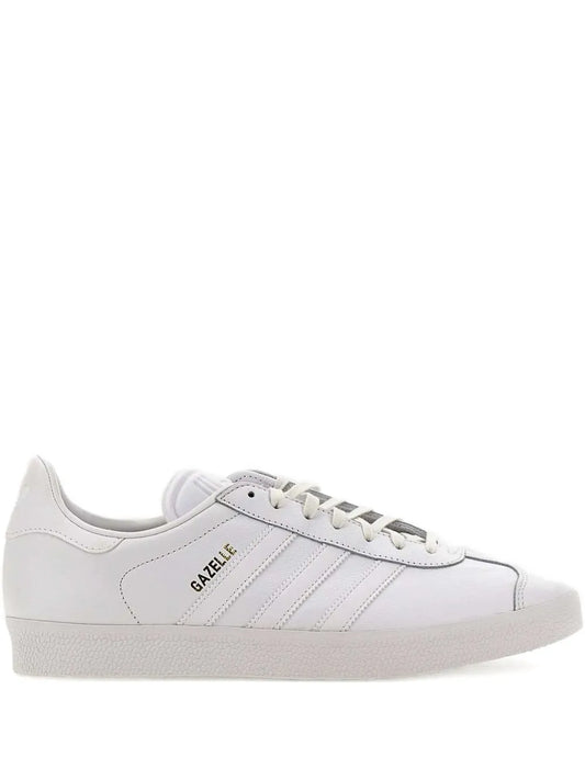 adidas Gazelle Triple White Sneakers — White — Size US M 8.5 - US W 10 — Front View