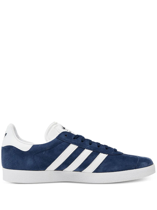 adidas Gazelle Navy Blue/White Sneakers — Navy Blue/White — Size US M 6 - US W 7.5 — Front View