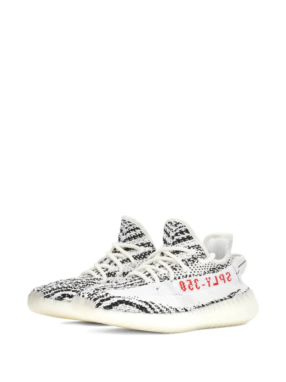 adidas Yeezy Boost 350 V2 Zebra - 2018/2019 Release Sneakers — White — Size US M 7.5 - US W 9 — Top View
