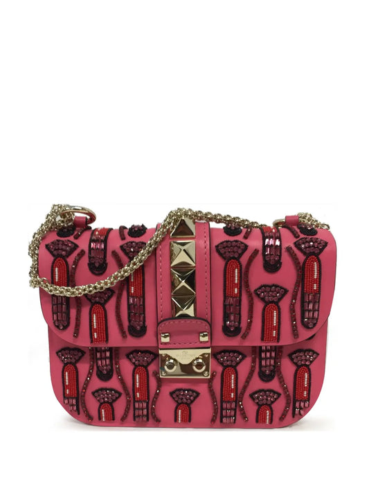 Valentino Garavani Glam Lock Shoulder Bag — Same as shown — Size One Size — Front View