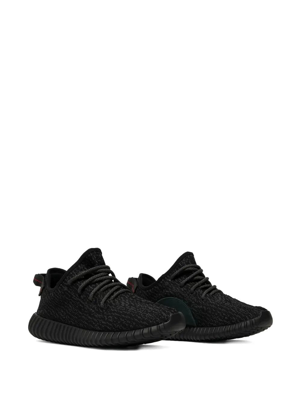 adidas Yeezy Boost 350 Pirate Black - 2016 Release Sneakers — Black — Size US M 9 - US W 10.5 — Top View