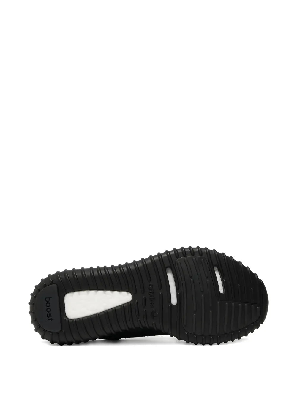 adidas Yeezy Boost 350 Pirate Black - 2016 Release Sneakers — Black — Size US M 9 - US W 10.5 — Back View