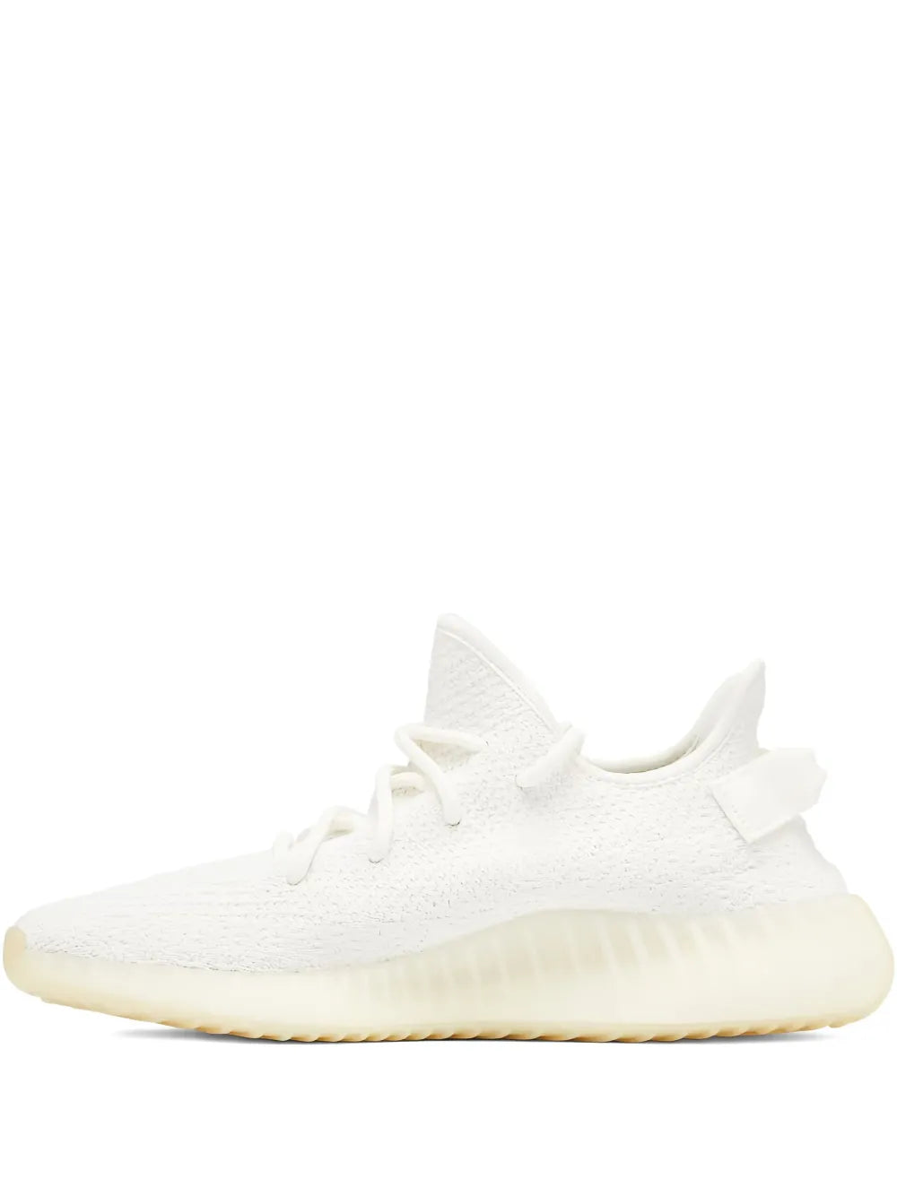 adidas Yeezy Boost 350 V2 Triple White Sneakers — White — Size US M 5.5 - US W 7 — Front View