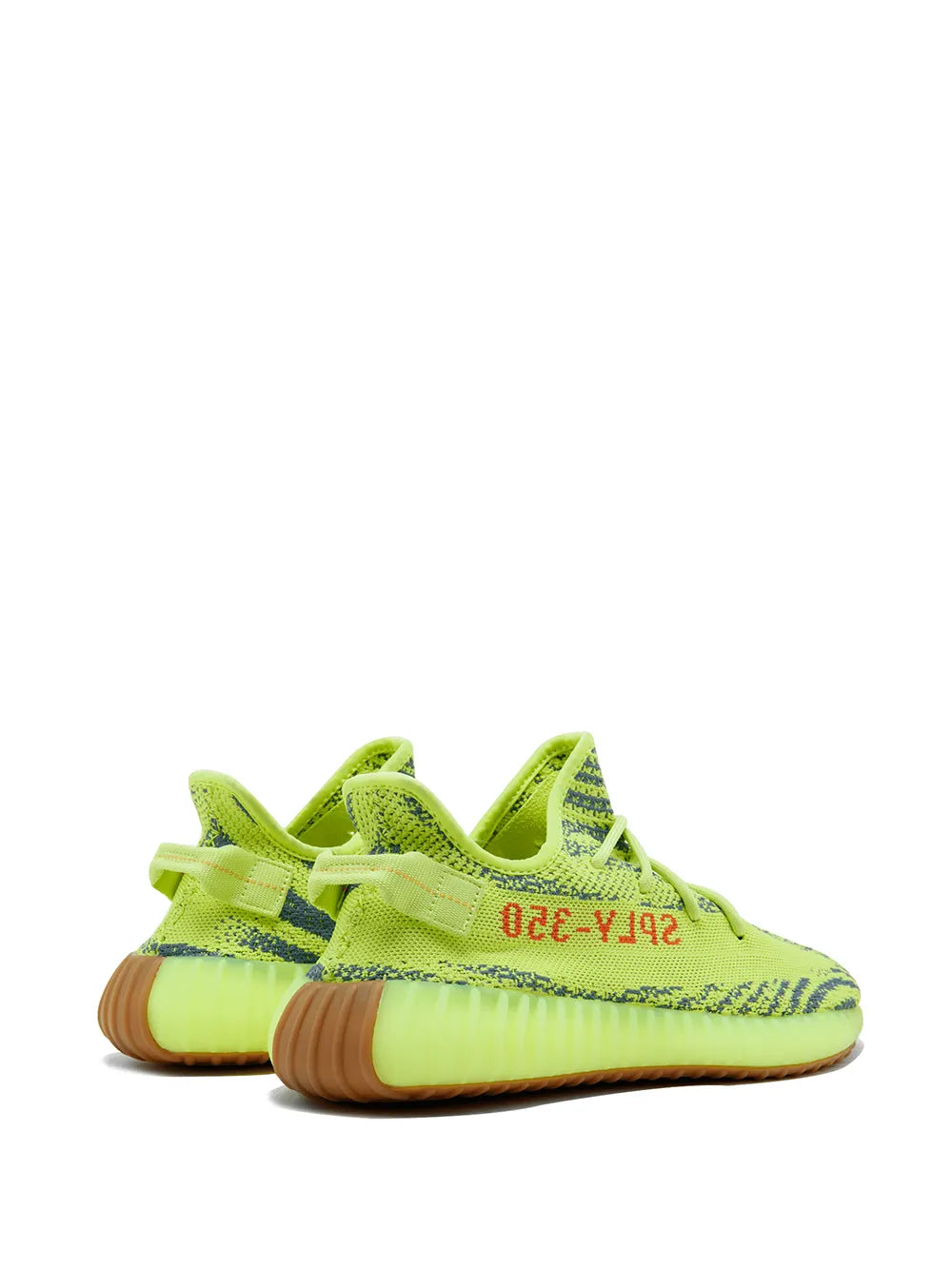 adidas Yeezy Boost 350 V2 Semi Frozen Sneakers — Neon Green — Size US M 5.5 - US W 7 — Back View