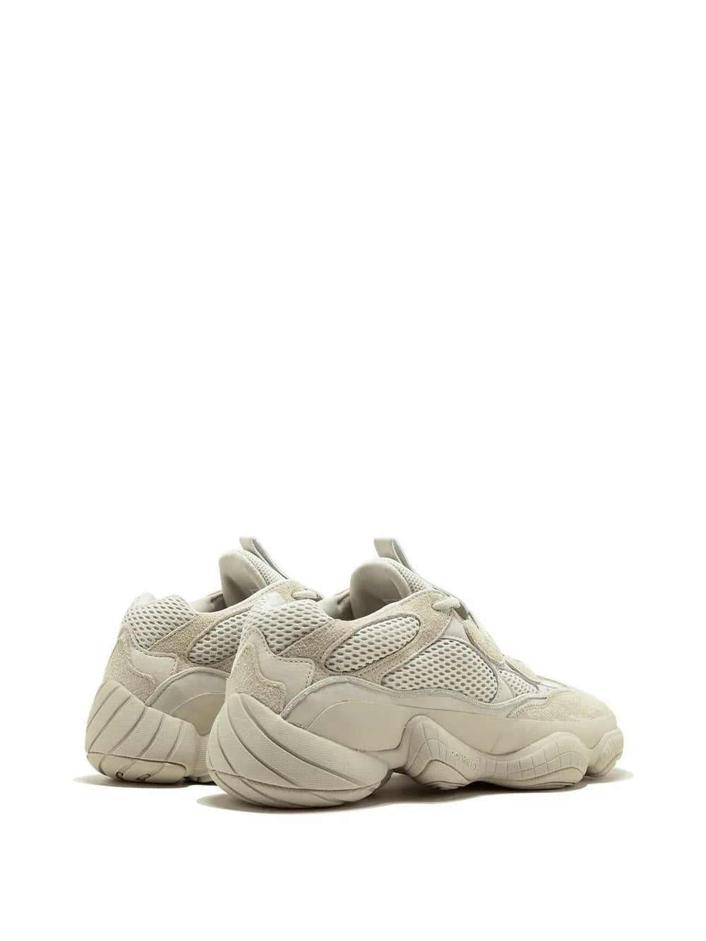 adidas Yeezy 500 Blush/Desert Rat Sneakers — Light Grey — Size US M 6 - US W 7.5 — Back View