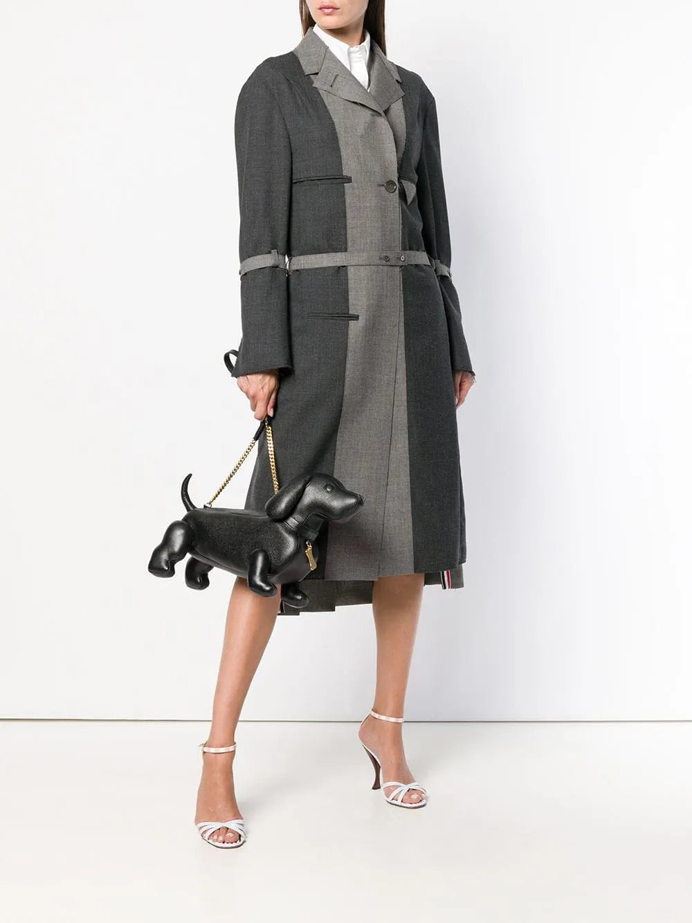 Thom Browne Hector Leather Shoulder Bag — Same as shown — Size One Size — Back View