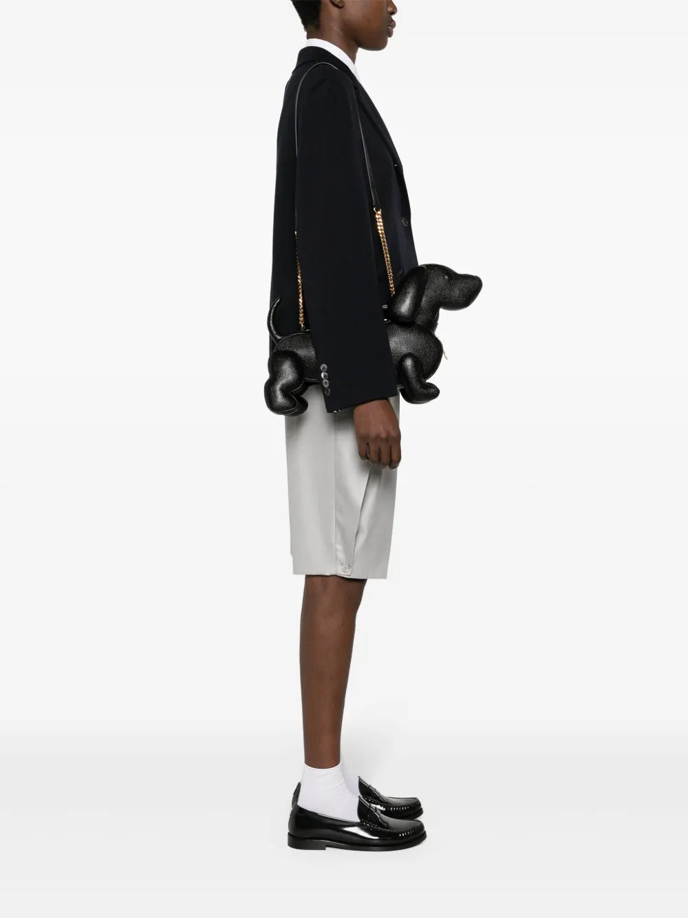 Thom Browne Hector Leather Shoulder Bag — Same as shown — Size One Size — Top View