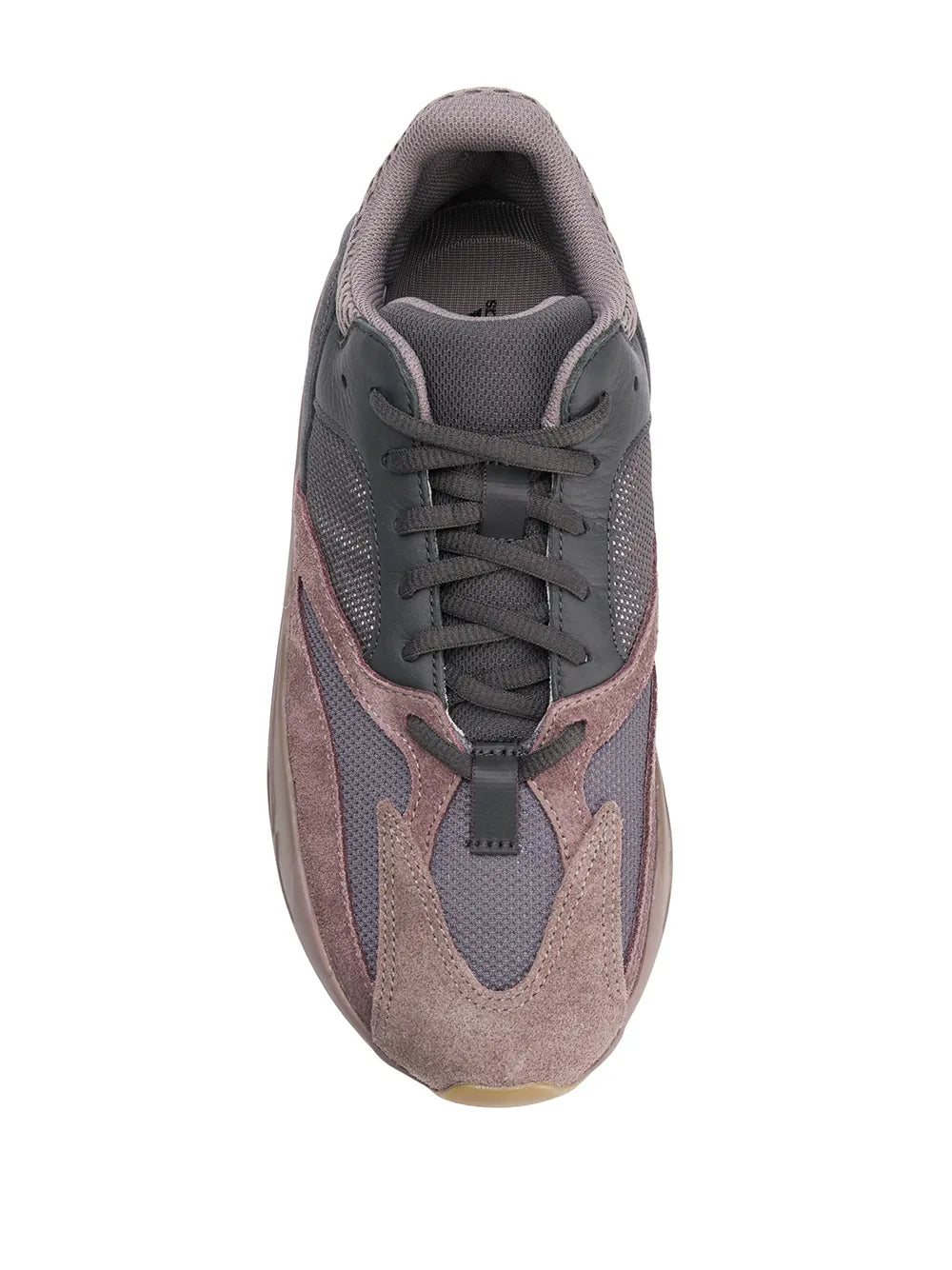adidas Yeezy Boost 700 Mauve Sneakers — Grey/Light Purple — Size US M 8.5 - US W 10 — Top View