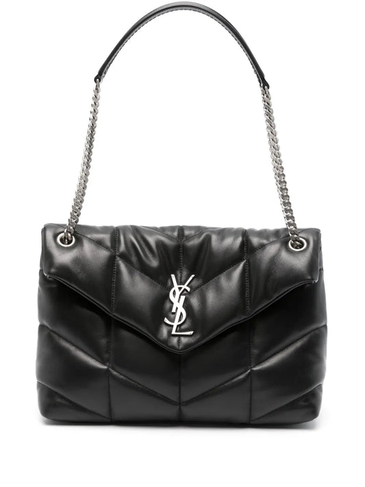 Saint Laurent Medium Loulou Leather Shoulder Bag — Same as shown — Size One Size — Front View