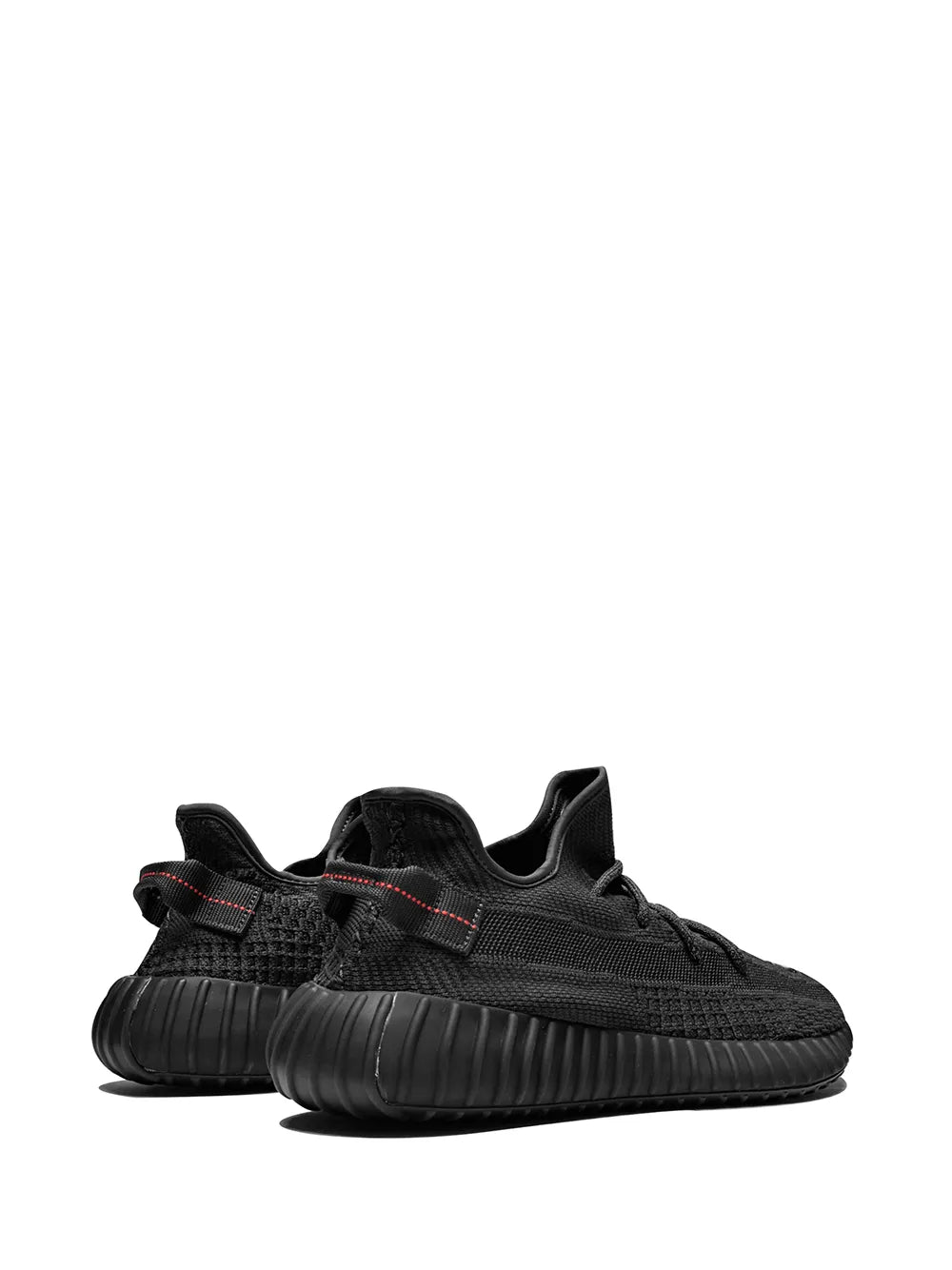 adidas Yeezy Boost 350 V2 Reflective Black - Static Sneakers — Black — Size US M 5.5 - US W 7 — Back View