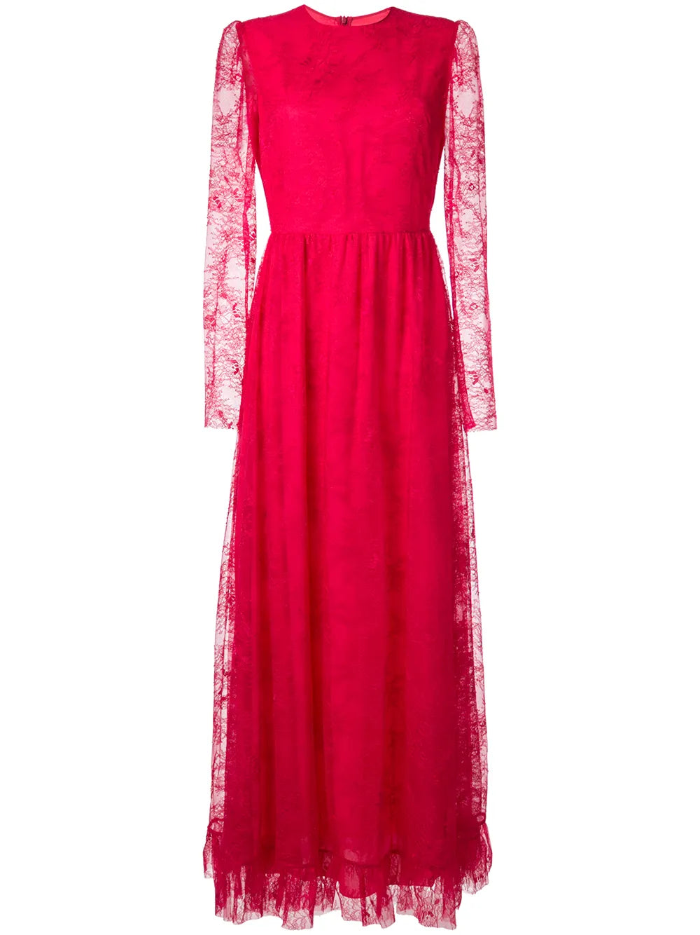 Philosophy Di Lorenzo Serafini Lace Detail Evening Dress — Red — Size XS — Front View