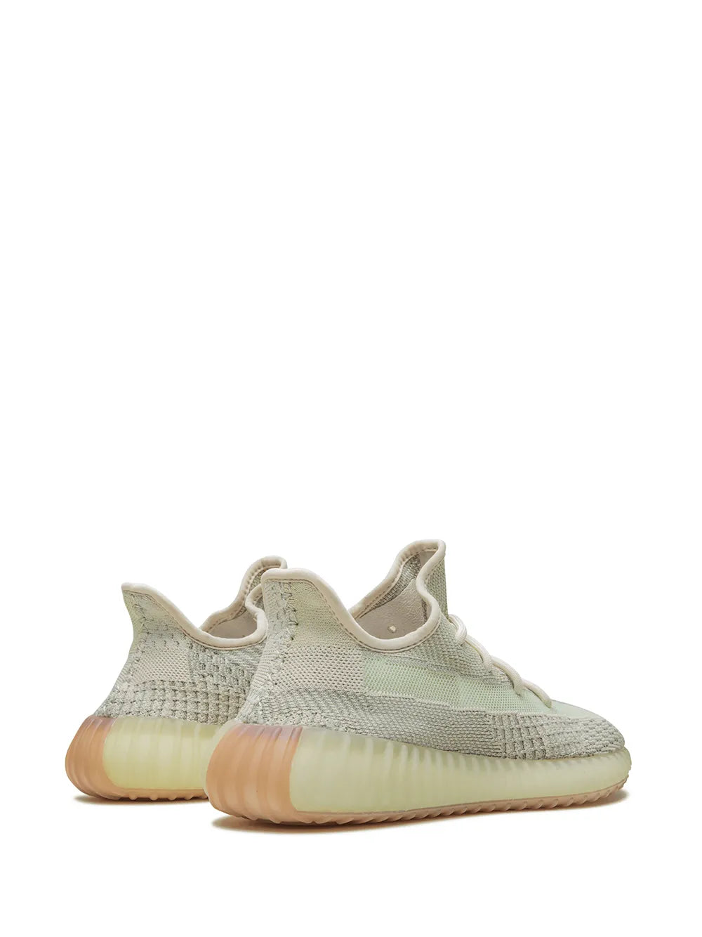 adidas Yeezy Boost 350 V2 Citrin Sneakers — Citrin Pale Yellow — Size US M 11 - US W 12.5 — Back View
