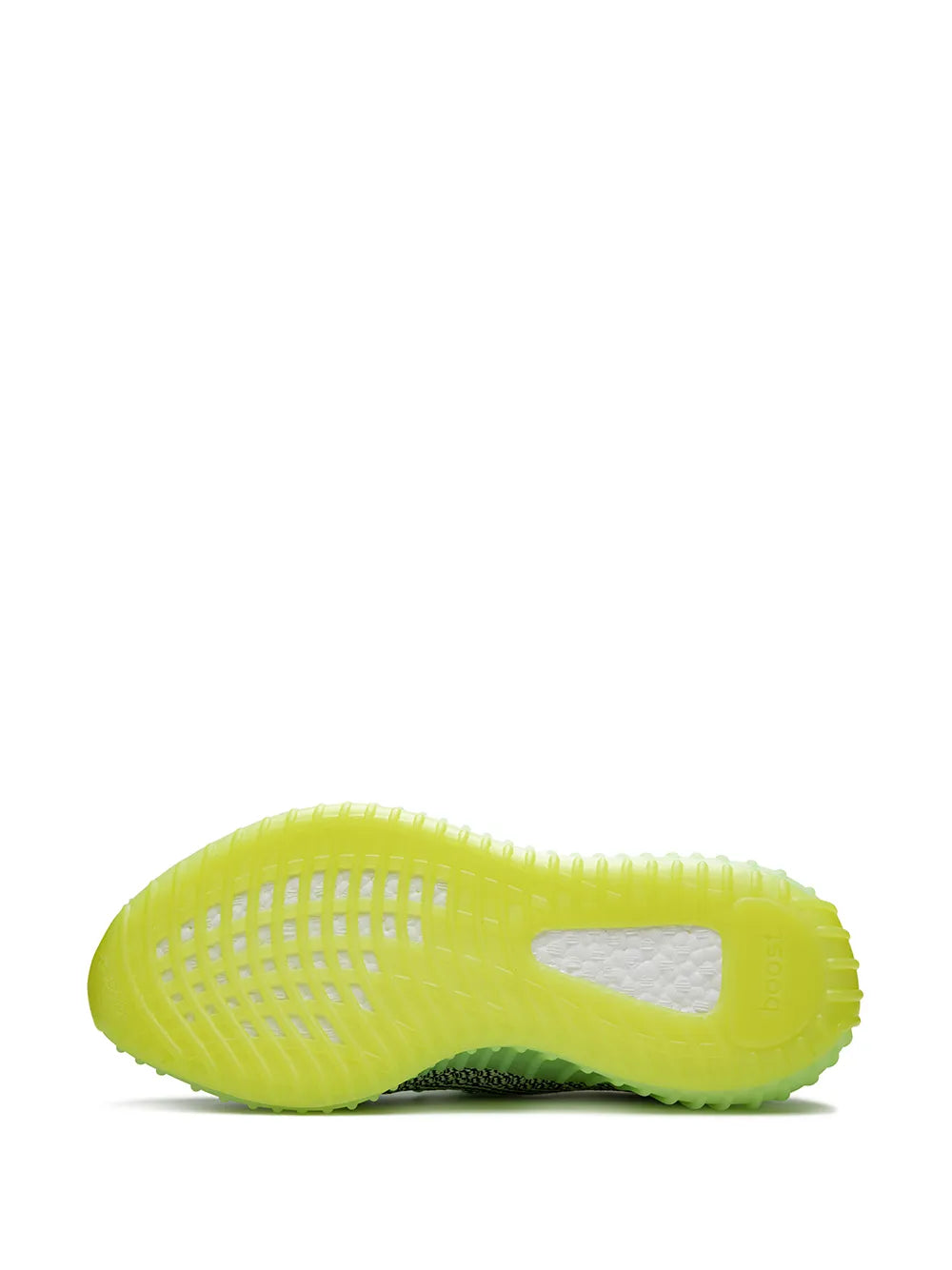 adidas Yeezy Boost 350 V2 Yeezreel Sneakers — Neon Green — Size US M 7.5 - US W 9 — Top View