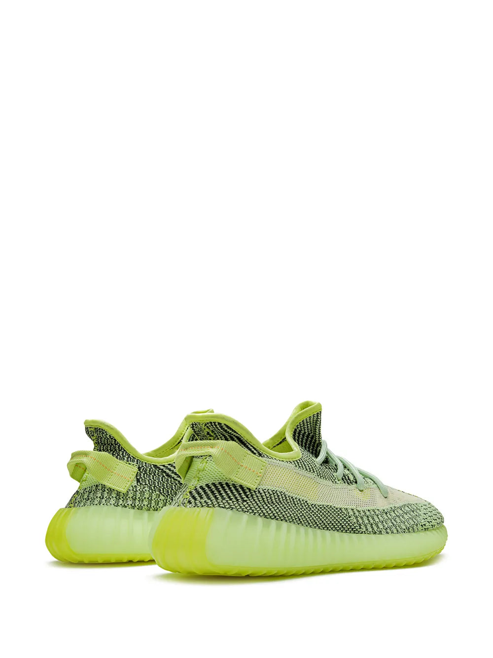 adidas Yeezy Boost 350 V2 Yeezreel Sneakers — Neon Green — Size US M 7.5 - US W 9 — Back View