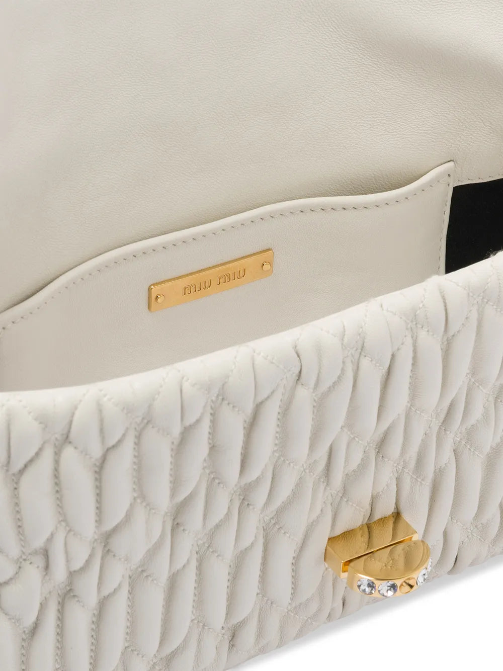 Miu Miu Miu Crystal Matelasse Shoulder Bag — Same as shown — Size One Size — Detail View
