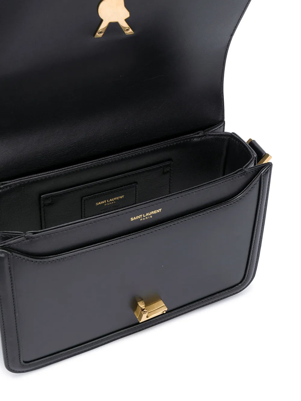 Saint Laurent Monogram Leather Shoulder Bag — Same as shown — Size One Size — Detail View