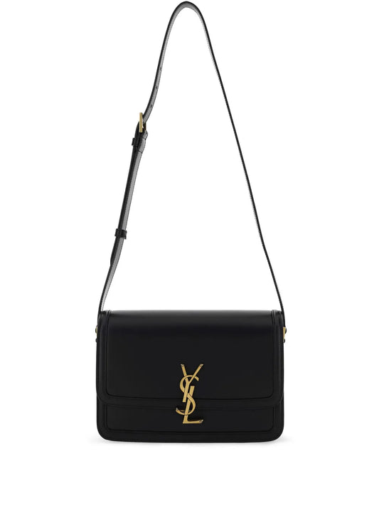Saint Laurent Monogram Leather Shoulder Bag — Same as shown — Size One Size — Front View