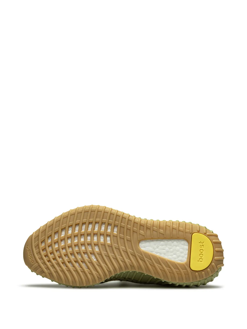 adidas Yeezy Boost 350 V2 Sulfur Sneakers — Sulfur Green — Size US M 5.5 - US W 7 — Top View