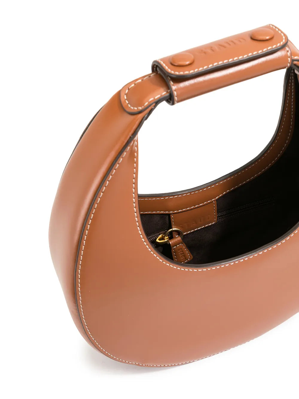 Staud Moon Small Leather Shoulder Bag — Same as shown — Size One Size — Detail View