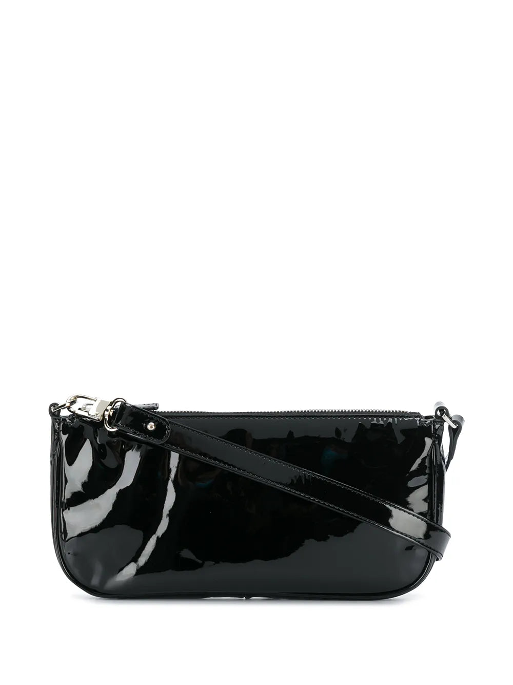 By Far Black Patent Shoulder Bag — Same as shown — Size One Size — Front View
