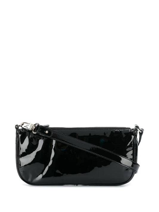 By Far Black Patent Shoulder Bag — Same as shown — Size One Size — Front View