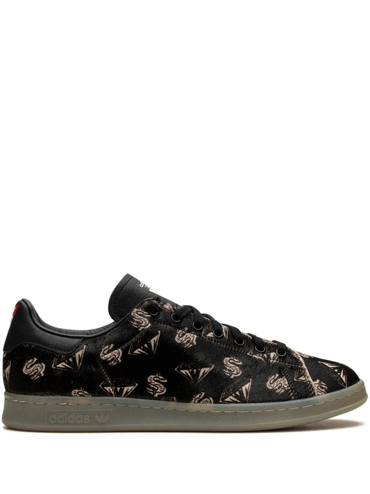 adidas Originals X Pharrell Williams X Billionaire Boy Club Stan Smith Ponyhair Black Sneakers — Black — Size US M 4.5 - US W 6 — Front View