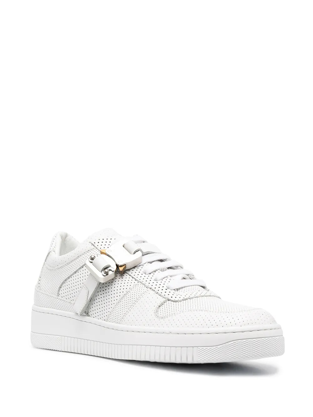 1017 Alyx 9Sm Signature Buckle Sneakers — White — Size US M 3.5 - US W 5 — Side View