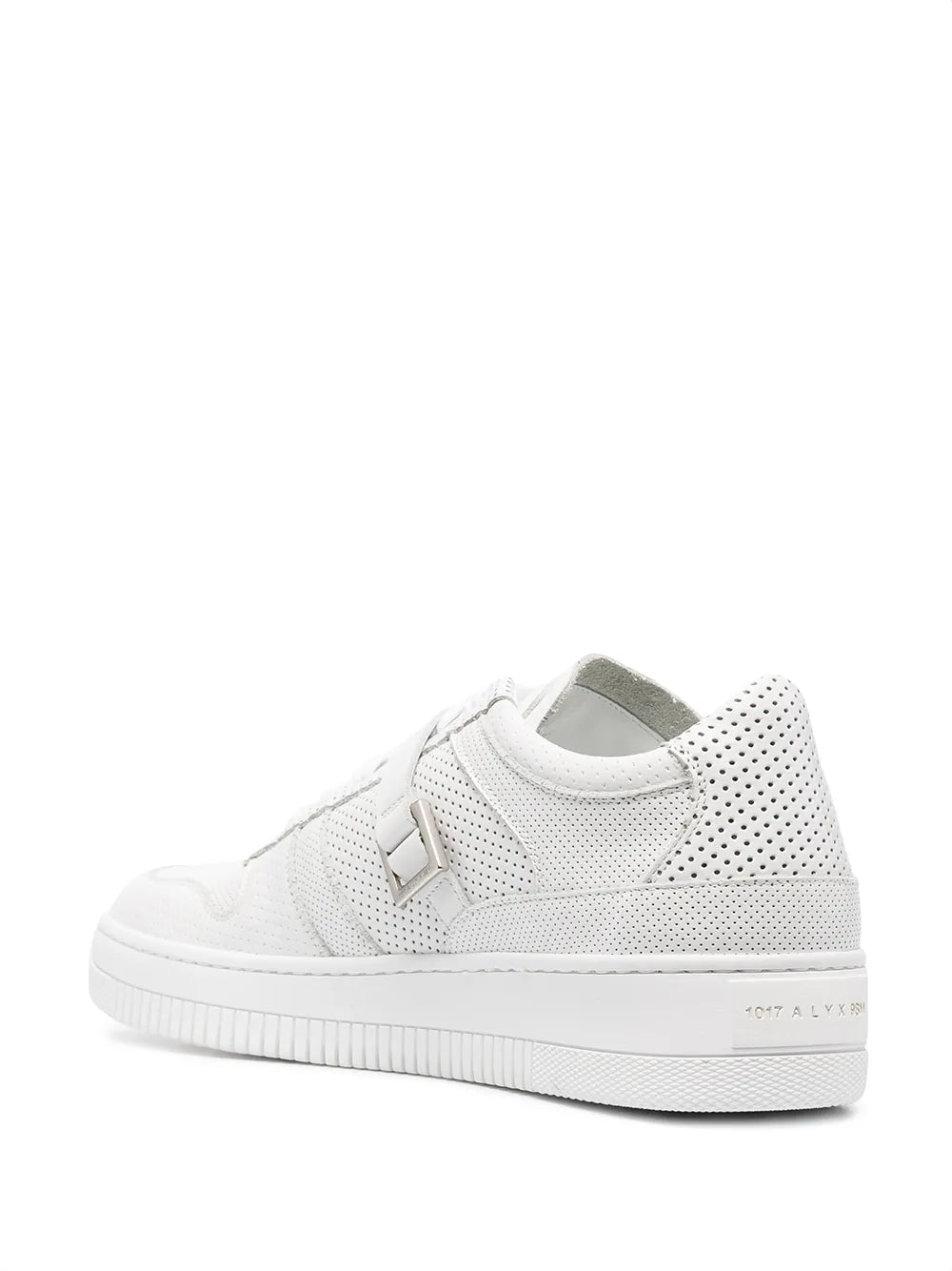 1017 Alyx 9Sm Signature Buckle Sneakers — White — Size US M 3.5 - US W 5 — Back View