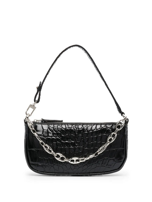 By Far Crocodile Embossed Shoulder Bag — Same as shown — Size One Size — Front View
