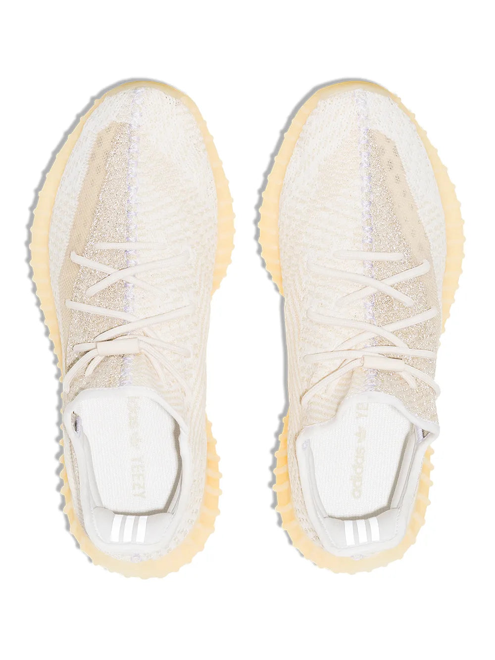 adidas Yeezy Boost 350 V2 Natural Sneakers — Beige — Size US M 5.5 - US W 7 — Top View