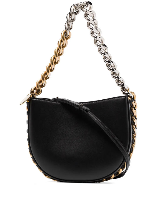 Stella Mccartney Frayme Faux Leather Shoulder Bag — Same as shown — Size One Size — Front View