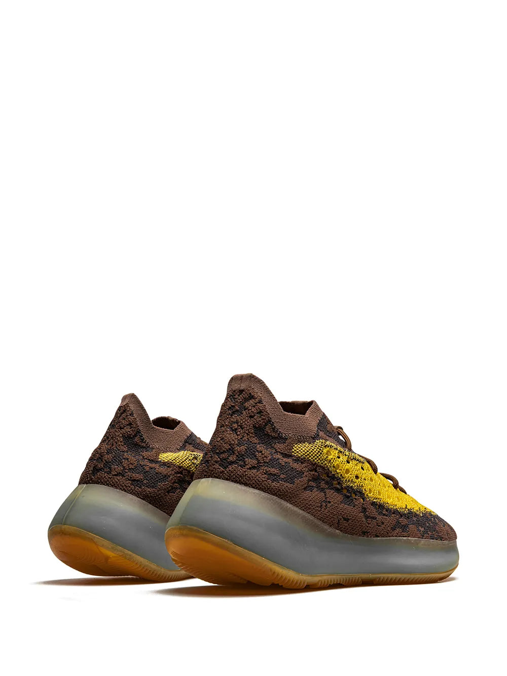 adidas Yeezy Boost 380 Reflective Lmnte Sneakers — Brown/Yellow — Size US M 8.5 - US W 10 — Back View
