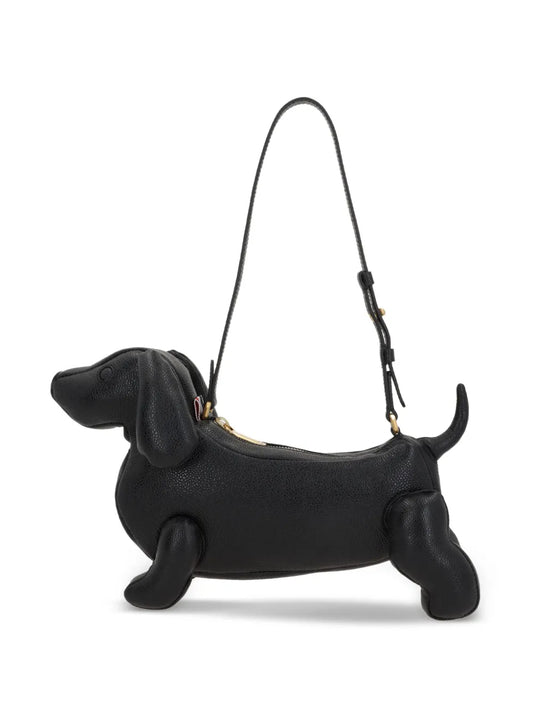 Thom Browne Hector Pebbled Leather Shoulder Bag — Same as shown — Size One Size — Front View