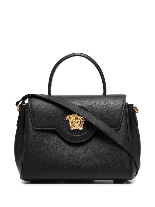 Versace La Medusa Leather Hand Bag — Same as shown — Size One Size — Front View