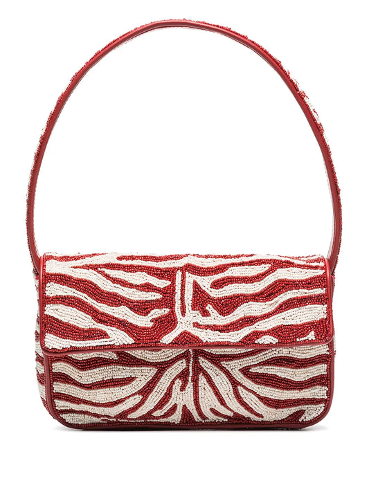 Staud Tommy Bead Embellished Shoulder Bag — Same as shown — Size One Size — Front View