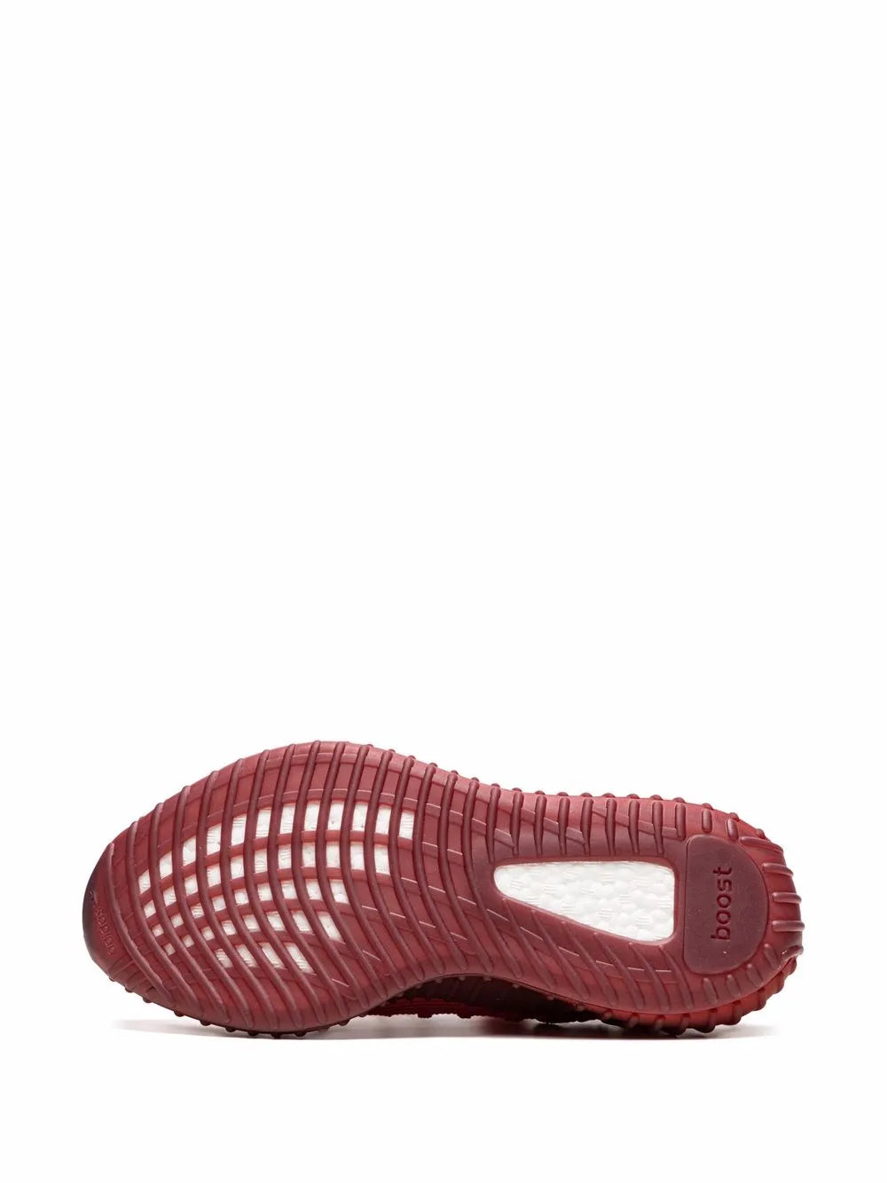 adidas Yeezy Boost 350 V2 Cmpct Slate Red Sneakers — Red — Size US M 5.5 - US W 7 — Top View