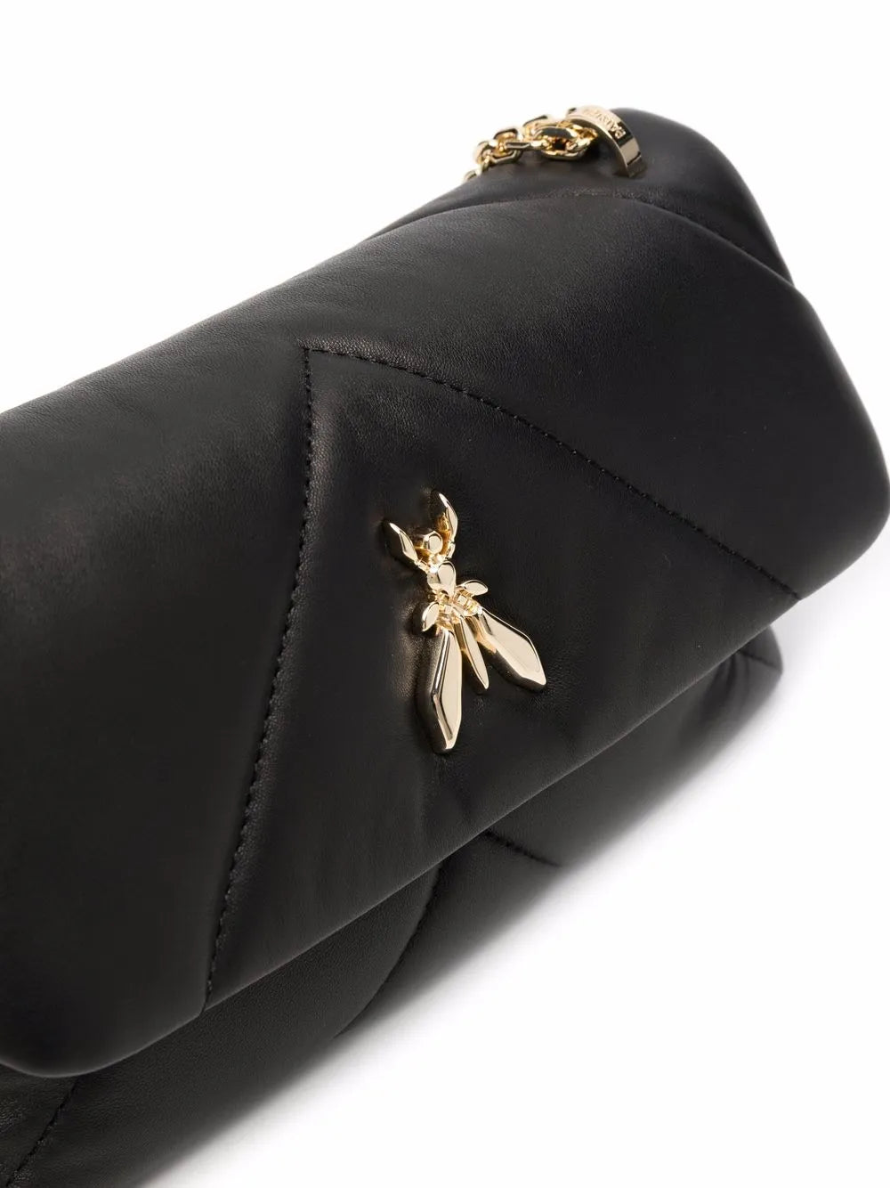 Patrizia Pepe Chevron Leather Shoulder Bag — Same as shown — Size One Size — Top View