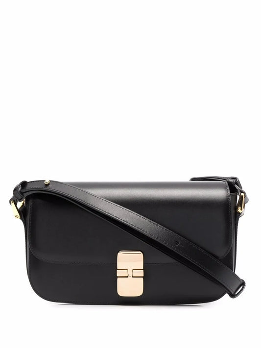 Apc Grace Leather Shoulder Bag — Same as shown — Size One Size — Front View