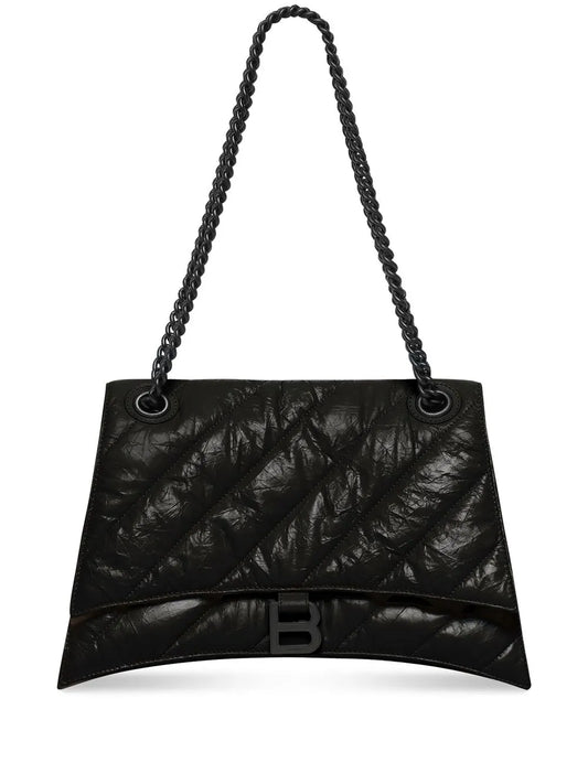 Balenciaga Medium Crush Chain Strap Shoulder Bag — Same as shown — Size One Size — Front View