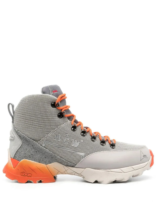A-Cold-Wall* Logo-Print Mesh High-Top Sneakers — Same as shown — Size US M 11 - US W 12.5 — Front View