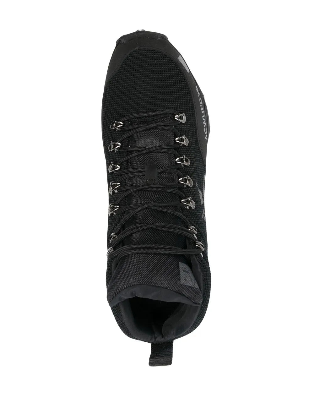 A-Cold-Wall* Logo-Print Mesh High-Top Sneakers — Same as shown — Size US M 10 - US W 11.5 — Top View