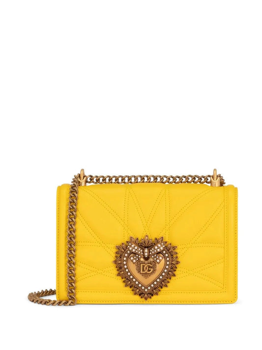 Dolce Gabbana Medium Devotion Quilted Shoulder Bag — Same as shown — Size One Size — Front View