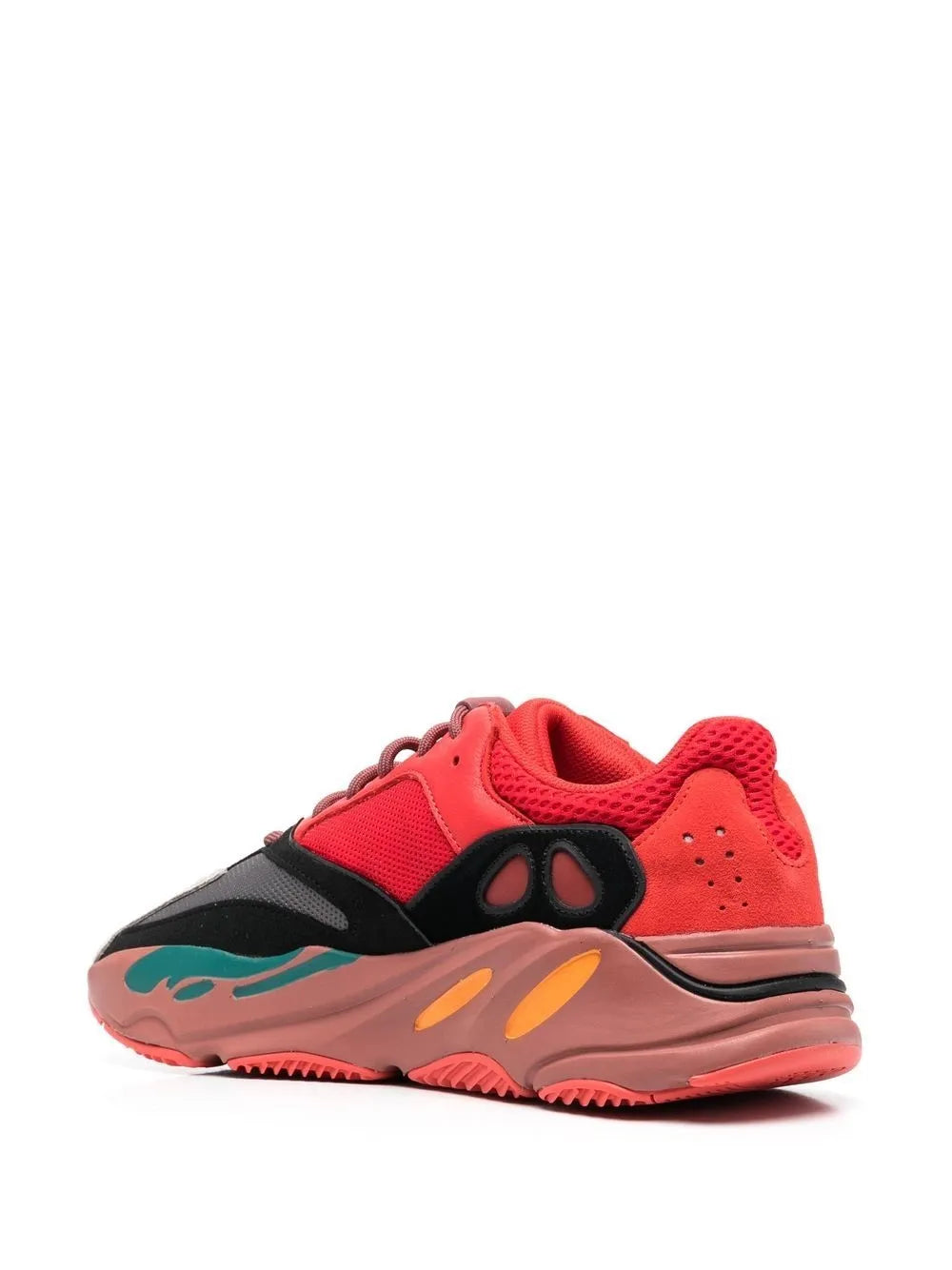 adidas Yeezy Boost 700 Hi-Res Red Sneakers — Bright Red — Size US M 8.5 - US W 10 — Back View