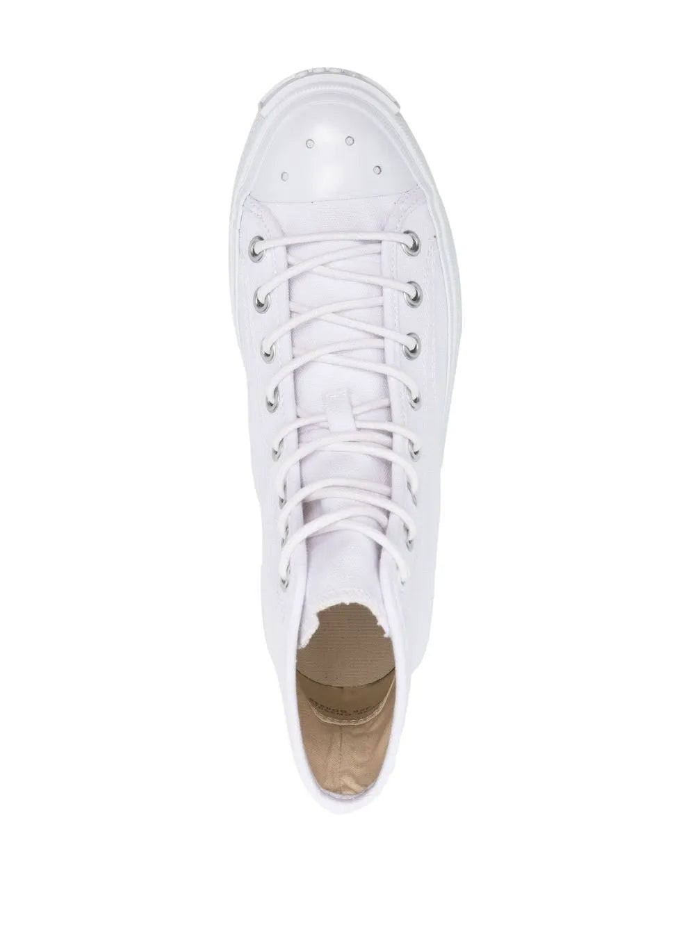 Acne Studios Lace-Up High-Top Sneakers — White — Size US M 11 - US W 12.5 — Top View