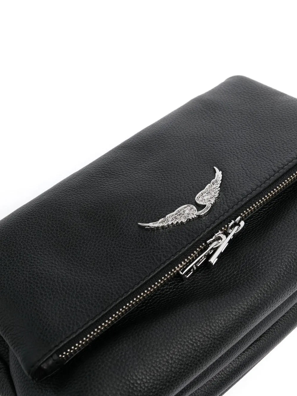 Zadigvoltaire Logo Plaque Leather Shoulder Bag — Same as shown — Size One Size — Top View