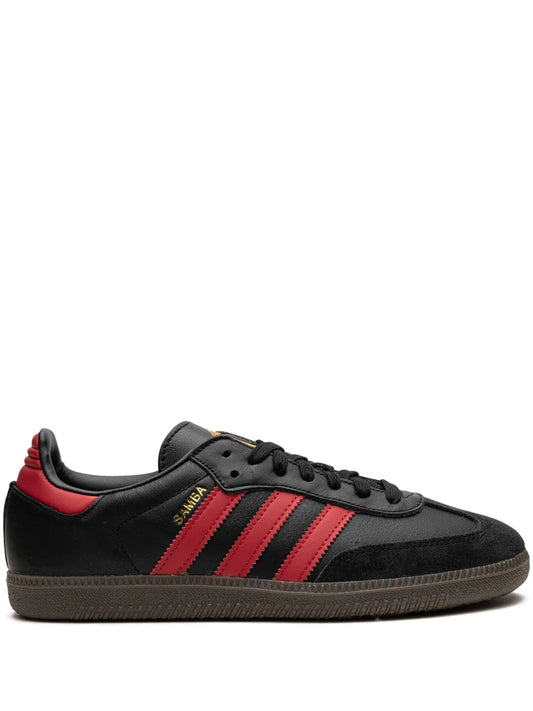 adidas Samba Manchester United Sneakers — Black/Red — Size US M 10.5 - US W 12 — Front View