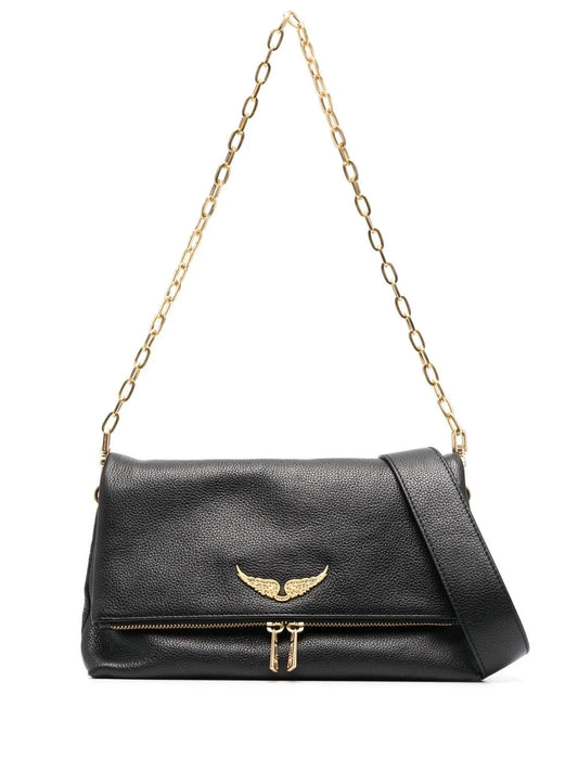 Zadigvoltaire Logo Plaque Leather Shoulder Bag — Same as shown — Size One Size — Front View