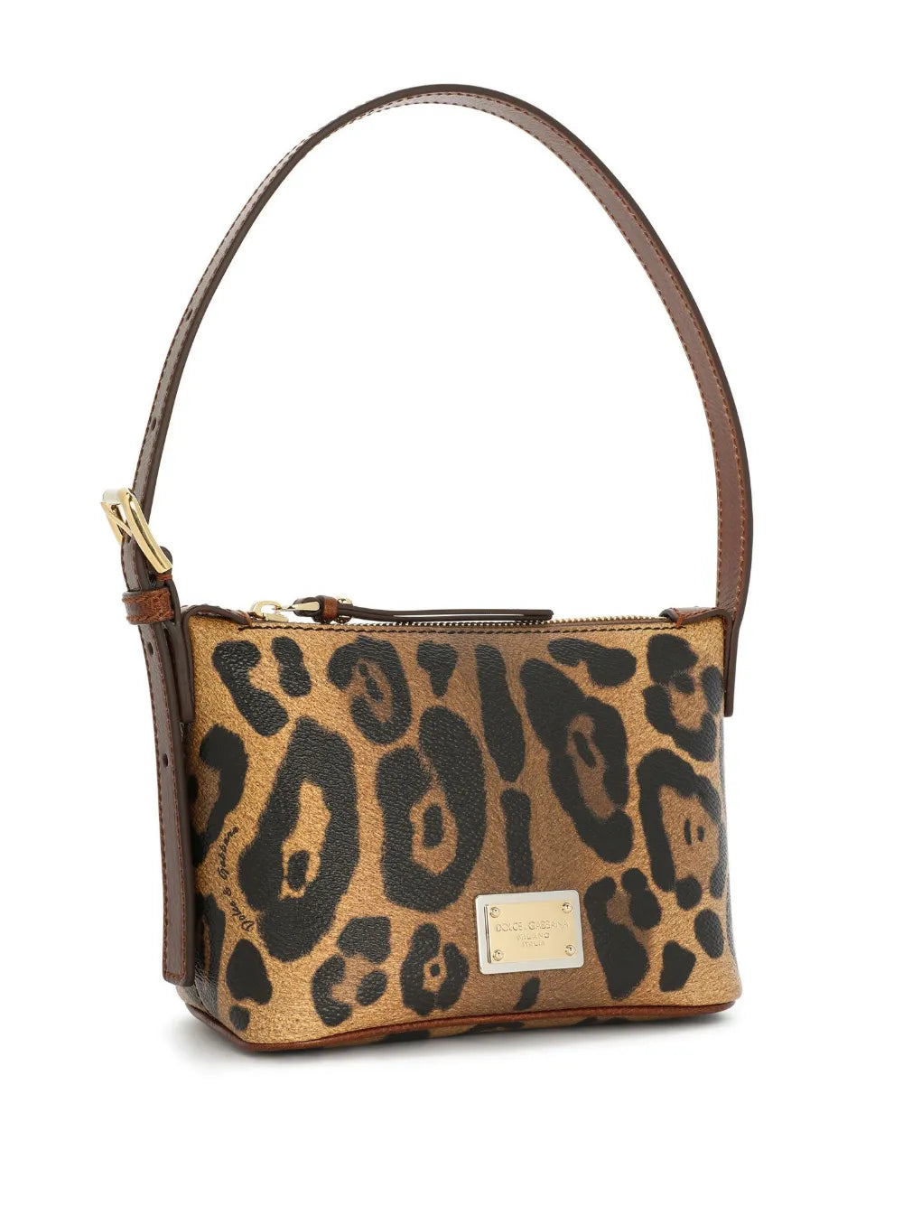 Dolce Gabbana Crespo Leopard Print Shoulder Bag — Same as shown — Size One Size — Back View
