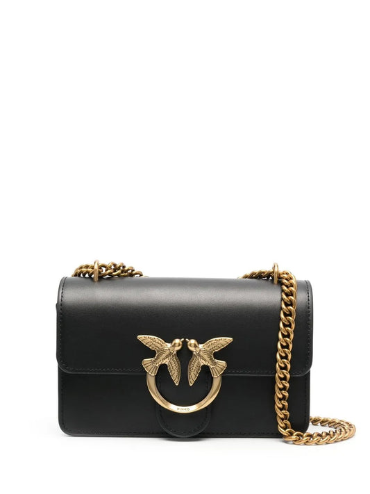 Pinko Love Birds Calf Leather Shoulder Bag — Same as shown — Size One Size — Front View